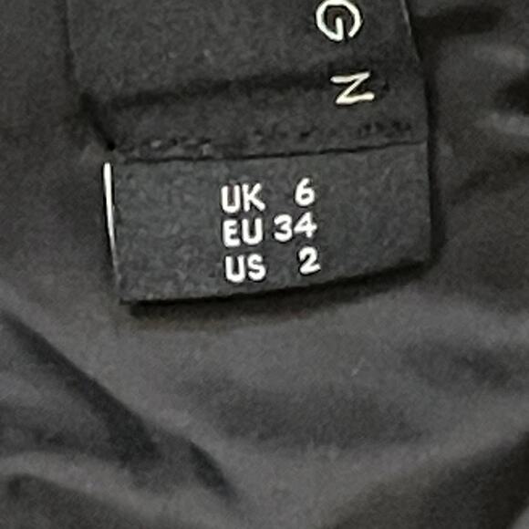 ASOS Faux Leather Black Biker Jacket Size 2 - Picture 6 of 7